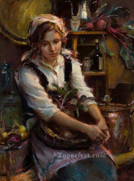 Mujer Painting - del jardín DFG Impresionista